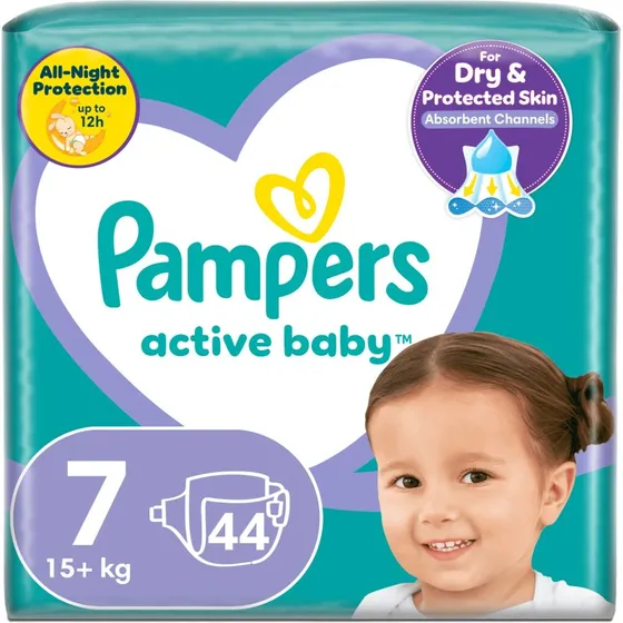 Pampers Active Baby Windeln, Größe 7, ab 15 kg, 44 Stück