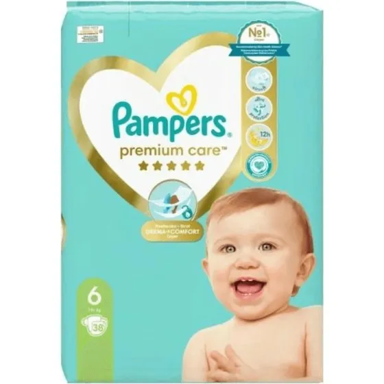 Pampers Premium Care Windeln Nr. 6 (13+ kg), 38 Stück