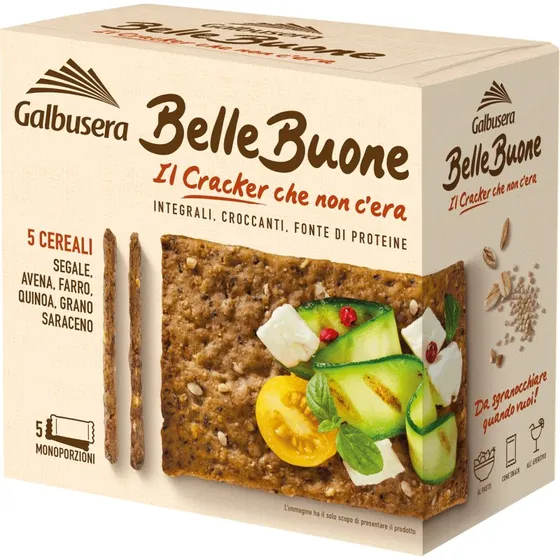 Bellebuone Vollkorncracker mit 5 Getreidesorten, 200 g