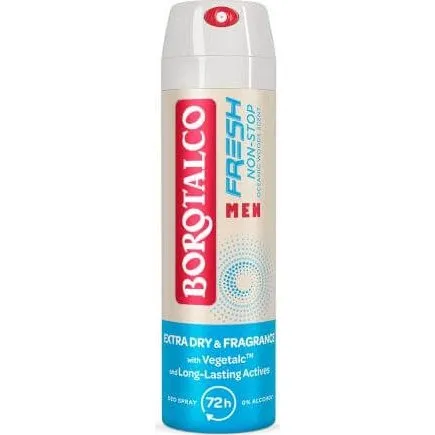 Borotalco Men Fresh Non-Stop Deodorant Spray, 150 ml, Talkum-Puder