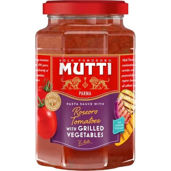 Mutti Nudelsauce mit Rossoro-Tomaten und gegrilltem Gemüse, 400g