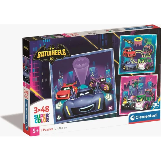Clementoni Batwheels Puzzle Set (3x48 Teile)