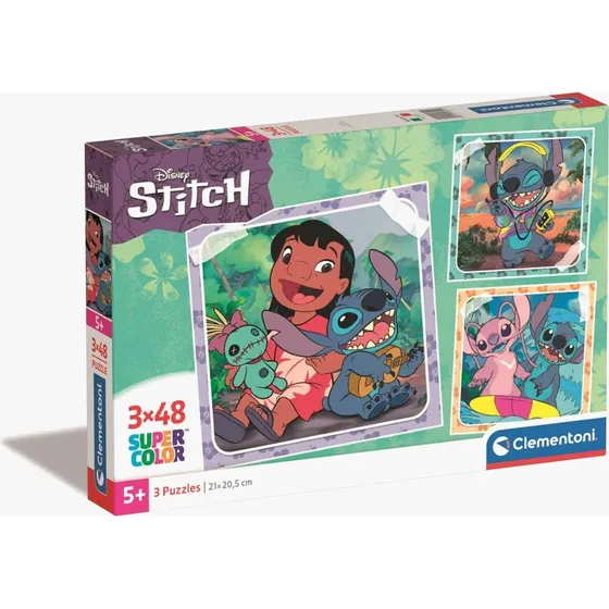 Clementoni Disney Stitch Puzzle Set - 3x48 Teile