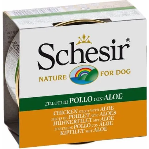 Schesir Adult Nassfutter Huhn & Aloe, 150 g
