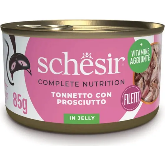 Schesir Complete Nutrition Katzen Nassfutter Thunfisch & Schinken 85g