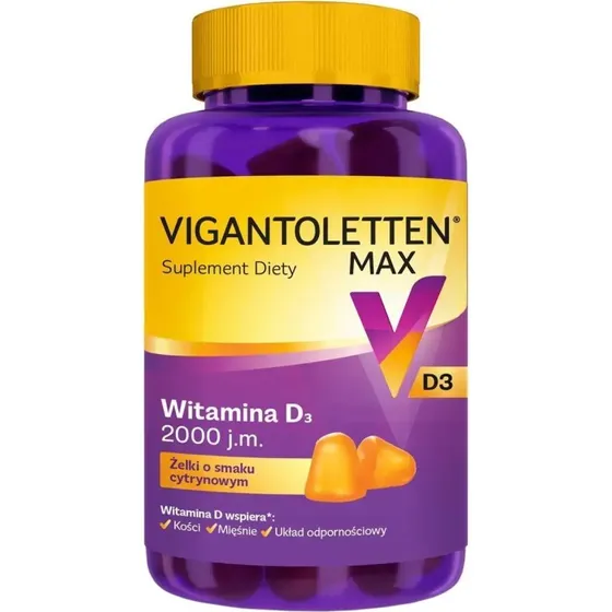 Vigantoletten Max Vitamin D Gummibonbons Zitronengeschmack - 60 Stück