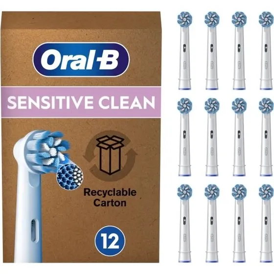 Oral-B Pro Sensitive Clean Aufsteckbürsten, 12 Stück, Extra Weich