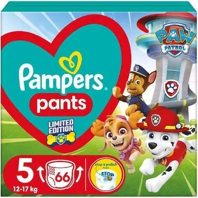 Pampers Paw Patrol Höschenwindeln Nr. 5, 12-17 kg, 66 Stück