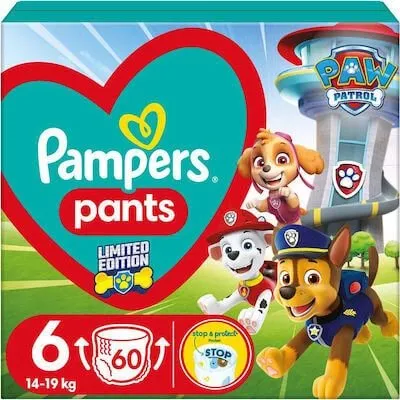 Pampers Pants Paw Patrol Windelhosen Nr. 6, 14-25 kg, 60 Stück