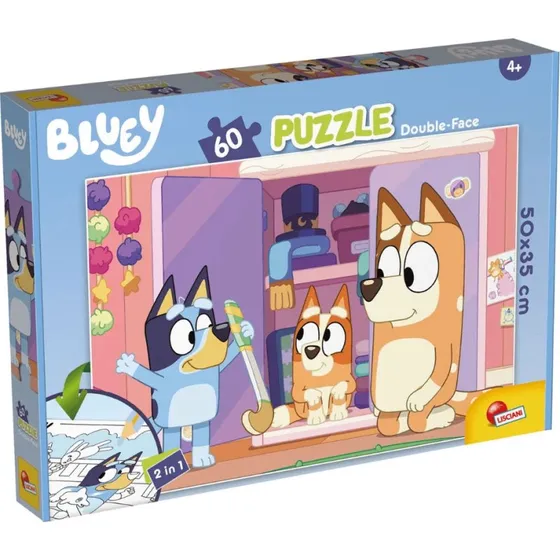 Lisciani Maxi-Malpuzzle Bluey - 60-Teile Puzzle & Ausmalbild