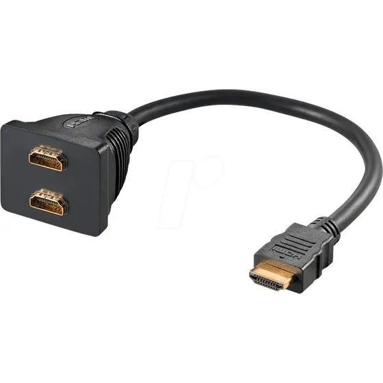 Goobay 68784 HDMI-Adapter 0,1 m vergoldet