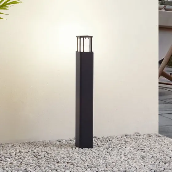Lucande LED-Poller Dakil Schwarz - 65cm Aluminium - Modern