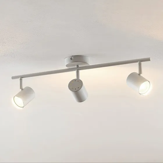 Lindby Jorell 3 Deckenleuchte Matt-Weiß, 3-flammig, Metall