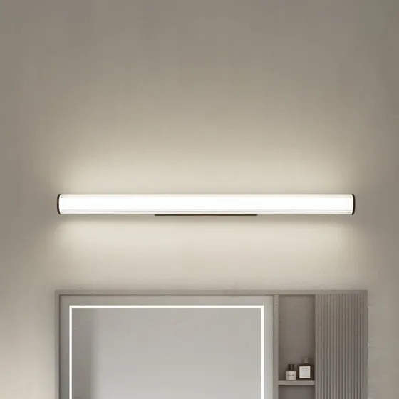Lindby Kirka LED-Wandleuchte CCT IP44 Schwarz/Weiß 90cm
