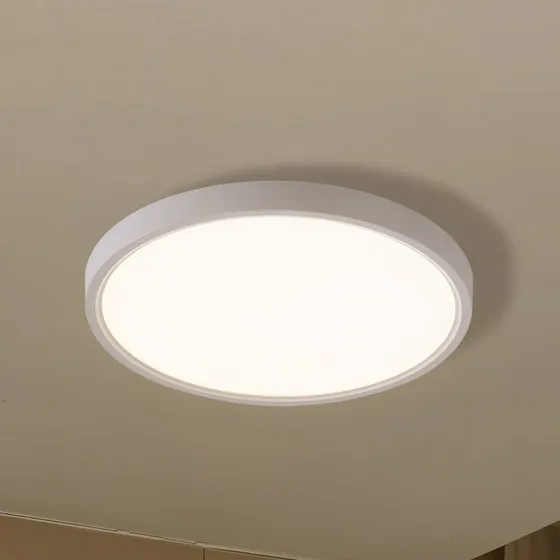 Lindby Smart-LED-Deckenleuchte Deika, Ø 40 cm, Weiß, Tuya