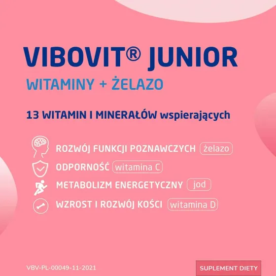 Vitalin Junior Multivitamin und Eisen für Kinder ab 4 Jahren, 30 Stück