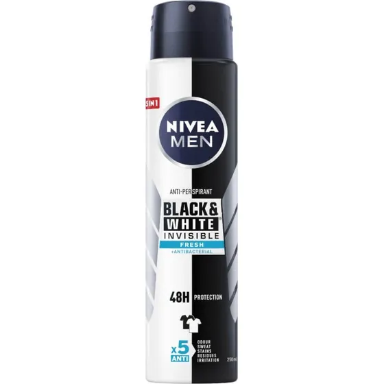 Nivea Men Black & White Invisible Fresh Antitranspirant Spray 250ml