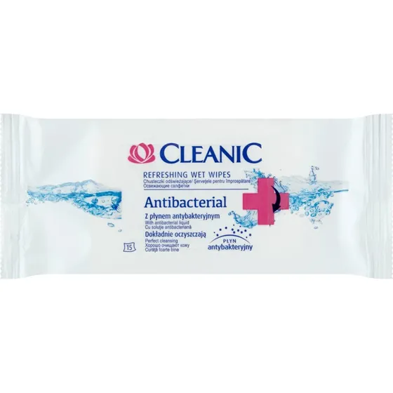 Cleanic Antibakterielle Erfrischungstücher, 15 Stück