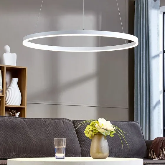 Arcchio Albiona LED-Pendelleuchte Ø80 cm, Weiß
