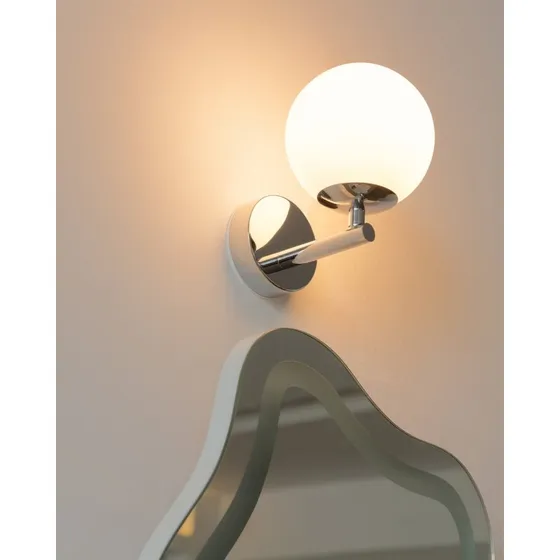 Arcchio Maviris Wandleuchte Chrom/Opal - Moderne LED-Badlampe