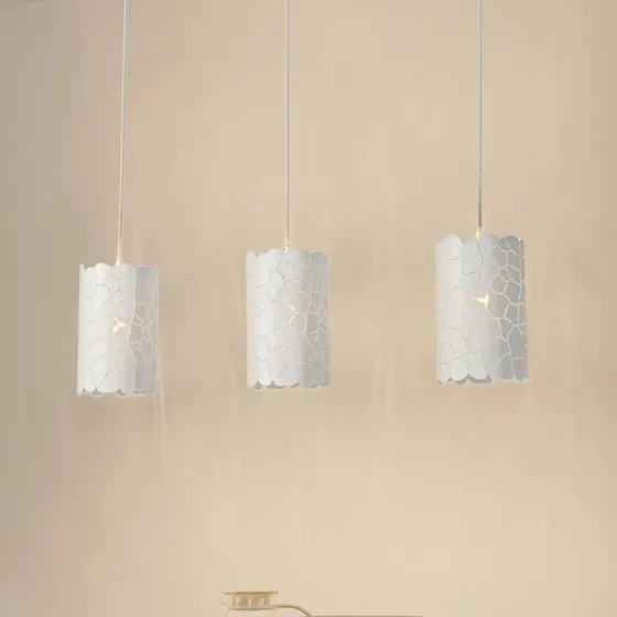 Lindby Aralena 3 Pendelleuchte Weiß, 3-flammig, 92 cm