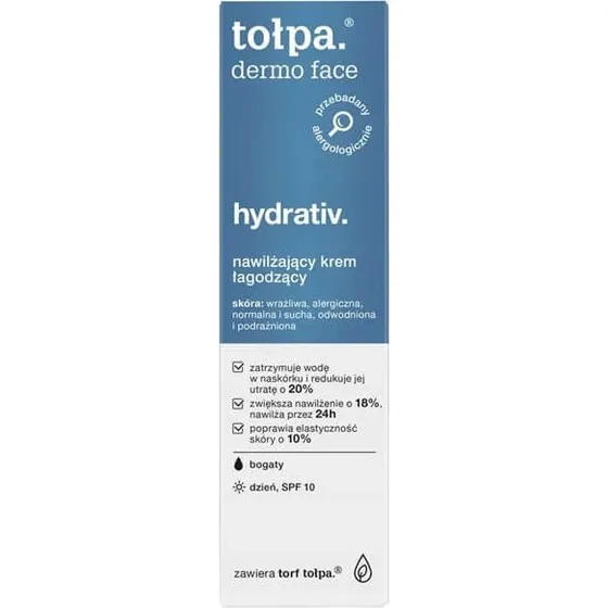 Tolpa Dermo Face Hydrativ Feuchtigkeitscreme mit SPF 10, 40 ml