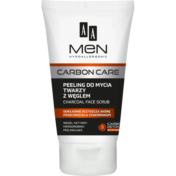 AA Men Carbon Care Gesichtspeeling mit Aktivkohle, 150 ml