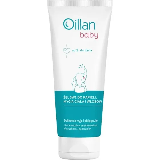 Oillan Baby 3-in-1 Bad-, Körperpflege- und Haargel, 100 ml
