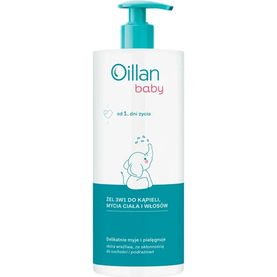 Oillan Baby 3-in-1 Bade-, Körper- und Haargel, 750 ml