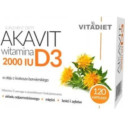 VITADIET Akavit Vitamin D3 2000 IE, 120 Kapseln