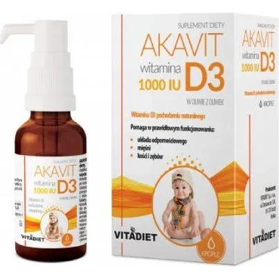 VITADIET Akavit Vitamin D3 1000 IE Tropfen, 29,4ml