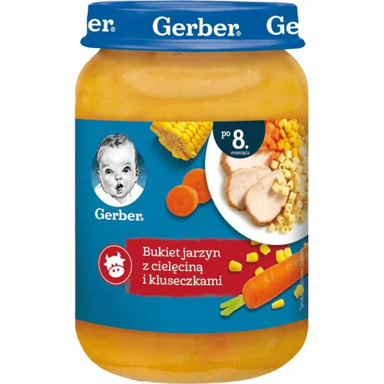 Gerber Dinner Gemüsebouquet mit Kalbfleisch und Nudeln, 190g