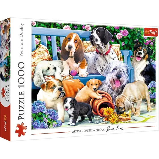 Trefl Puzzle Hunde im Garten - 1000 Teile