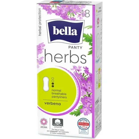 Panty Herbs Tägliche Saugeinlagen mit Eisenkraut, 18 Stück, Bella