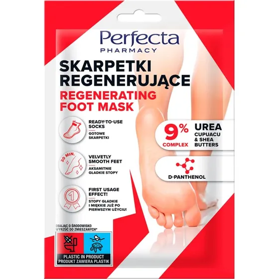 Perfecta Regenerierende Fußpflege-Socken mit 9% Urea & Sheabutter