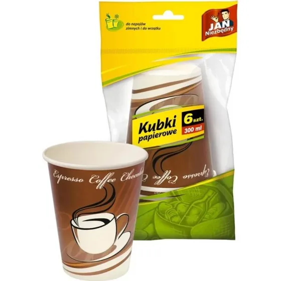 Jan Niezbdny Pappbecher 250ml, 6 Stück