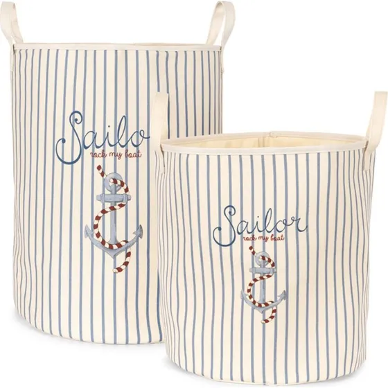 Konges Sløjd Aufbewahrungskörbe 2er-Set Sailor Stripe