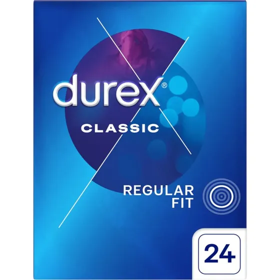 Durex Classic Kondome mit extra Gleitmittel, 24 Stück