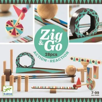 Djeco Zig & Go 28-Tlg Holz-Baukasten