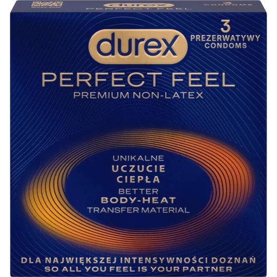 Durex Perfect Feel Premium Non-Latex Kondome, 3 Stück