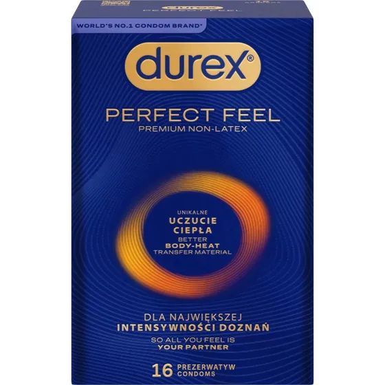 Durex Perfect Feel Premium Nitril-Kondome (Nicht-Latex), 16 Stück