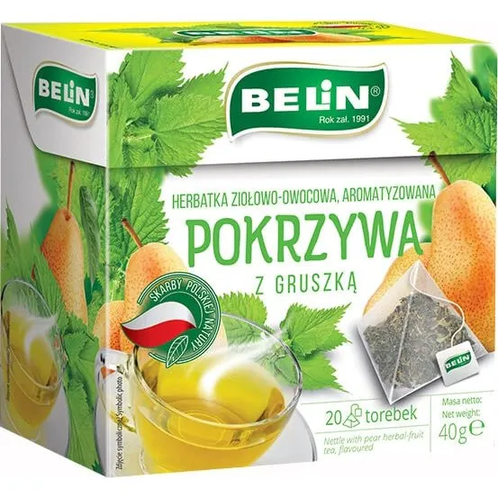 Belin Brennnessel mit Birne Kräuter- und Früchtetee, 20 Beutel