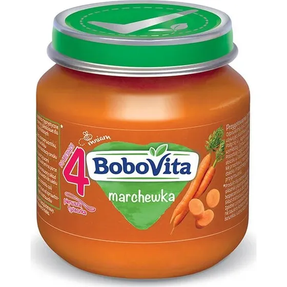 BoboVita Babypüree Karotte für Babys ab 4 Monaten, 125 g
