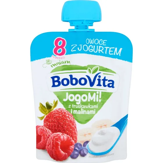 BoboVita JogoMi! Obst mit Joghurt Erdbeere & Himbeere 80g
