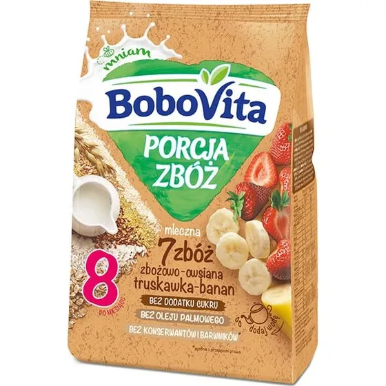 BoboVita Haferflocken 7 Getreide Erdbeer-Banane, ab 8 Monaten, 210g
