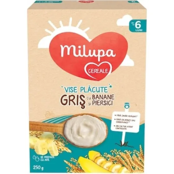 Milupa Graupenmüsli mit Banane und Pfirsich, 250g