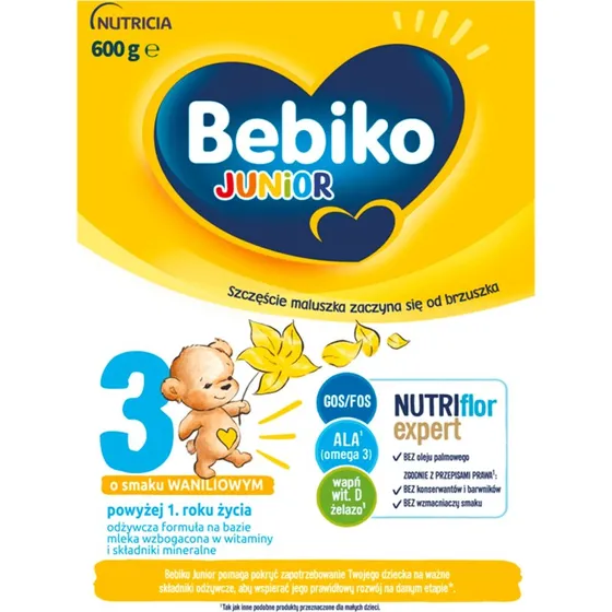 Bebiko Junior 3 Nutriflor Expert Milchnahrung Vanille 600g