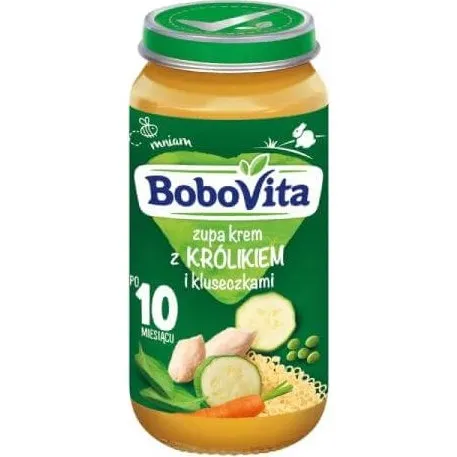 BoboVita Cremesuppe Kaninchen & Nudeln für Babys ab 10 Monaten, 250g