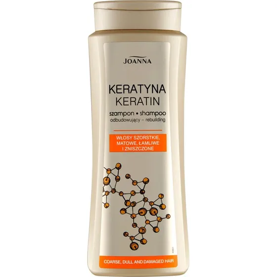 Joanna Keratin Rebuilding Shampoo für geschädigtes Haar, 400 ml