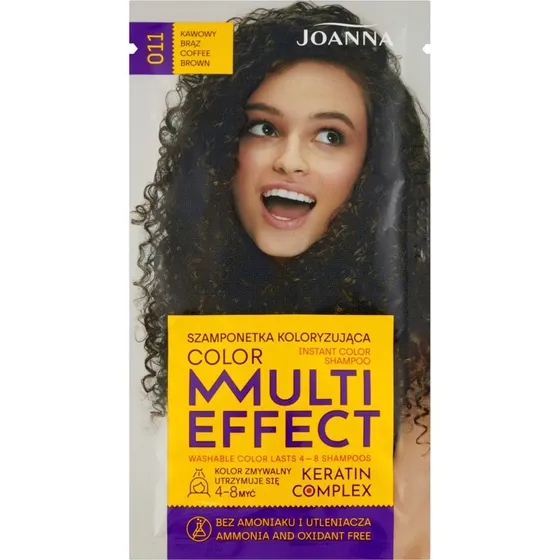 Joanna Multi Effect Colour Shampoo Farbe 011 Kaffee Brz, 35g